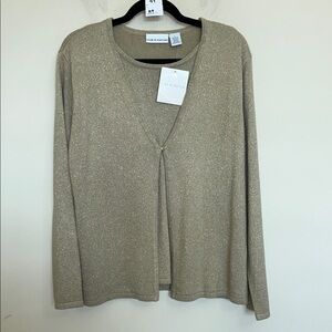 300  Croft & Barrow Gold Shimmer Crew Neck and Scoop Neck Sweater